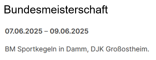 Sportkegeln