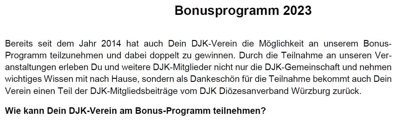 Bonusprogramm